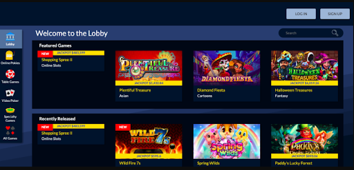 true blue casino homepage