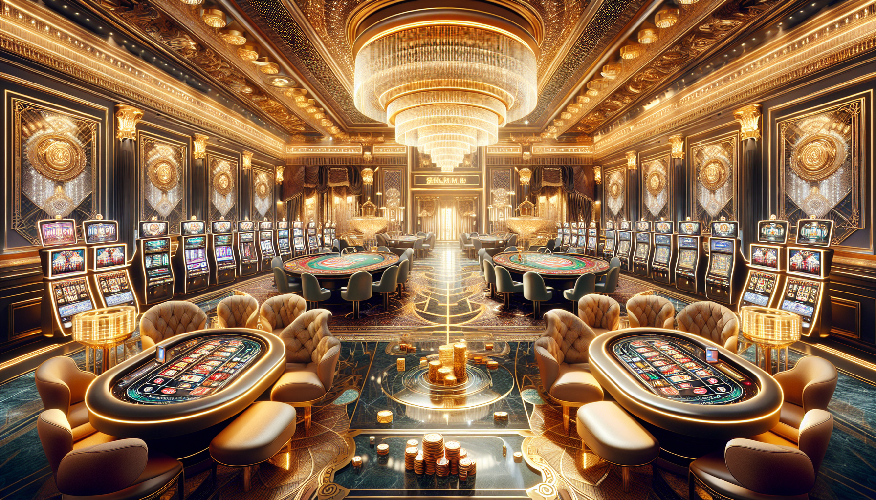 Illustration of luxurious online casino